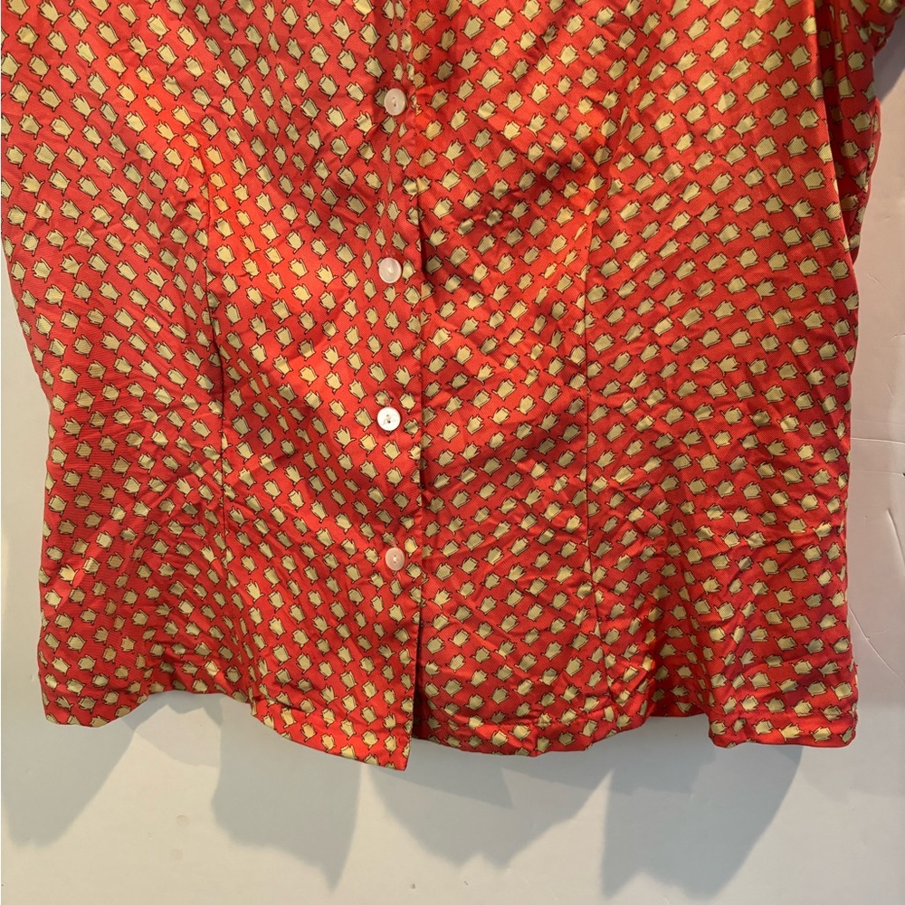 J. McLaughlin Red Polka Dot Blouse - Picture 5 of 8